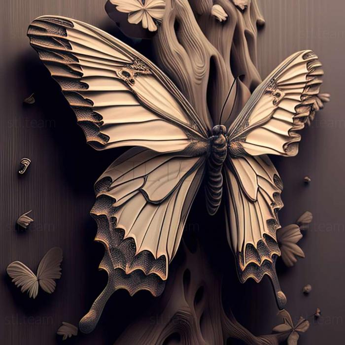 3D модель Papilio demoleus (STL)